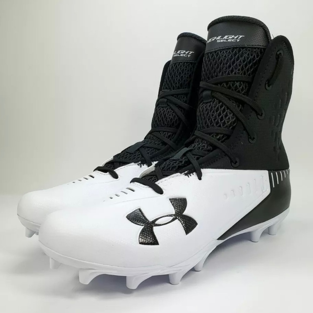 Under Armour Highlight MC Football Cleats 3000413-001 Black/White Size 11